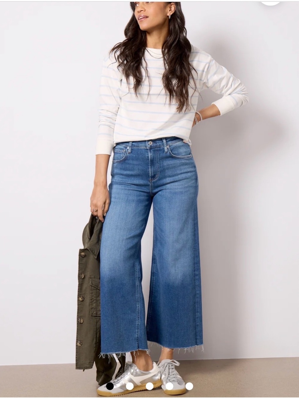 Citizens of Humanity Lyra High Rise Wide Leg Crop Jeans Ambry Size 27